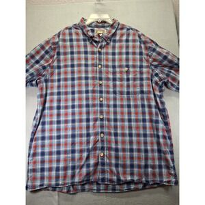 Duluth Trading Co Men's Short Sleeve Button Down Shirt Size 2XLT Relaxed Fit